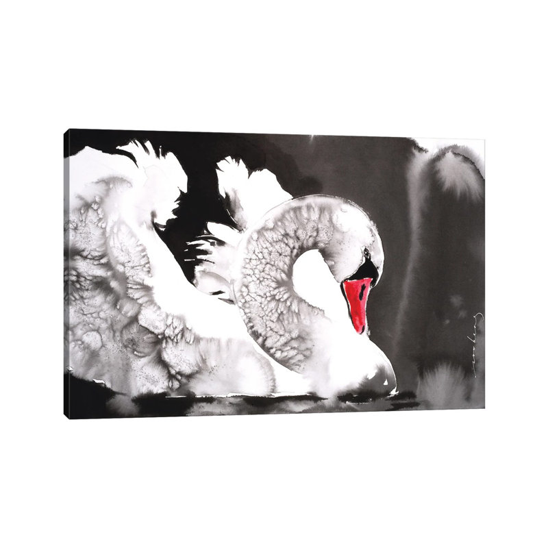 Swan Elegance par Soo Beng Lim - Toile tendue, estampe numérique sur toile tendue, H 8 po x l 12 po x P 0,75 po