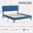 Kempst Queen Size Bed Frame, Upholstered Queen Platform Bedframe with Height Adjustable Tufted Headboard, Heavy Duty Mattress Foundation with Wooden Slats, No Box Spring Needed, Under Bed Storage-167315291-159685611