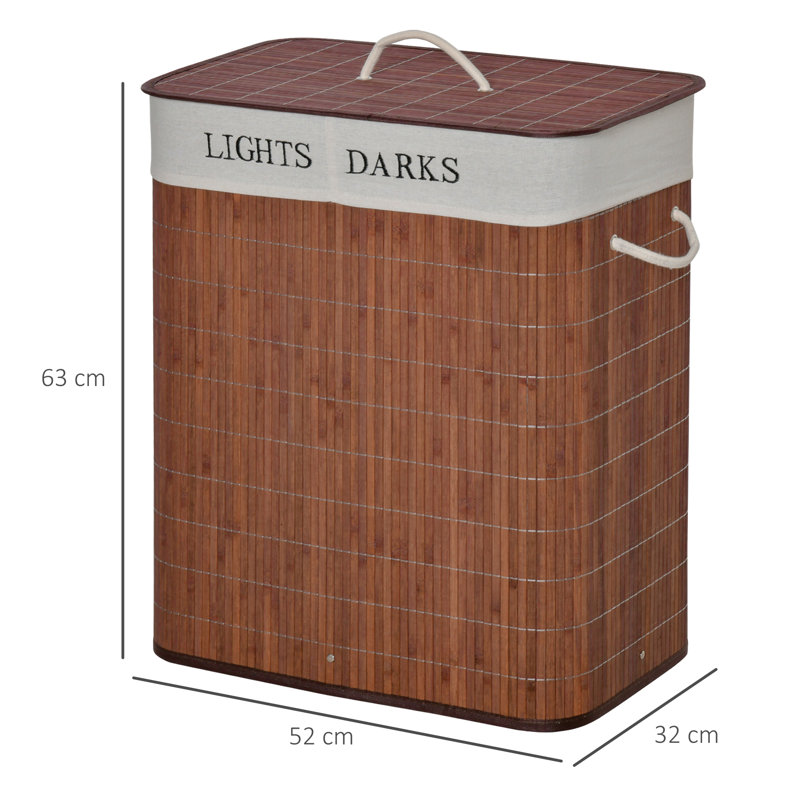 Laundry Basket with Handles, Grey