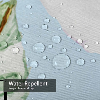 Rideau de douche imperméable à l'eau avec fleurs et aquarelle