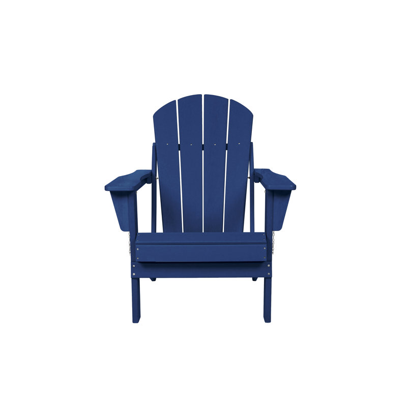 Chaise Adirondack pliante avec porte-gobelet double, Marine