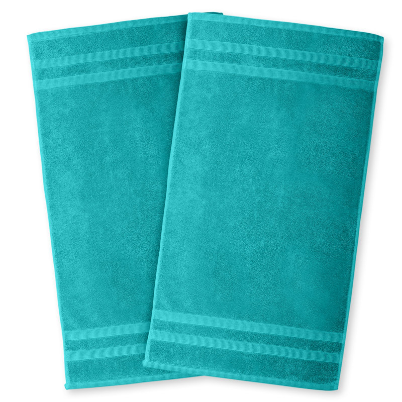 Tapis de bain en coton Hardcastle Zero Twist, Bleu glacier