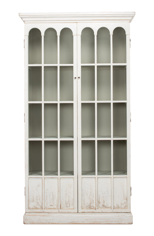 Glass China Cabinet, White