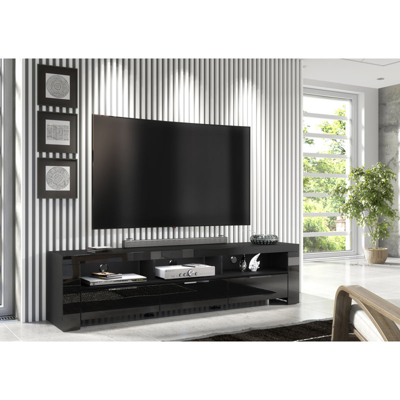 Phantom Unfinished TV Stand for TVs up to 75", Black