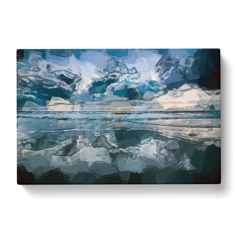 Ocean Reflections In Italy In Abstract - Wrapped Canvas Painting, 60cm H x 91cm W x 3cm D