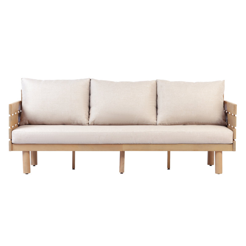 Canapé de patio extérieur moderne Mid-Century 3 places Callow