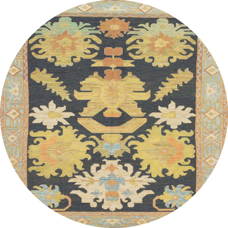 Abstract Indoor Rug, Round 5'