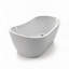 Baignoire de trempage autoportante en acrylique blanc lustré 59 pouces x 32 pouces avec dossier haut