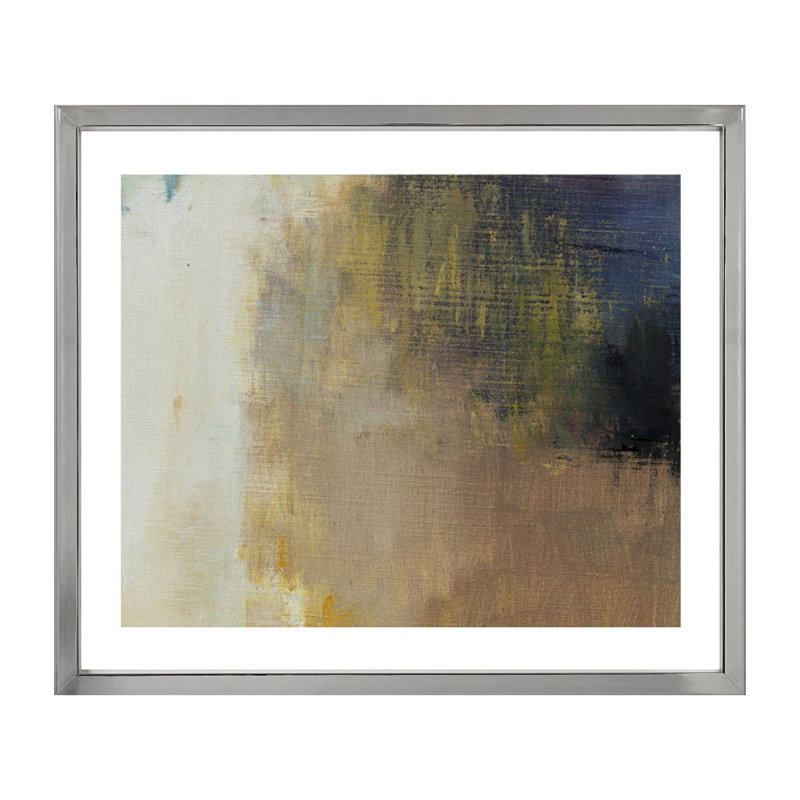 Earth Textured Abstract - Single Picture Frame Print, 199.136 cm H x 161.036 cm W, Aluminium Chrome