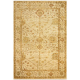Oushak Oriental Hand-Knotted Wool Ivory Area Rug
