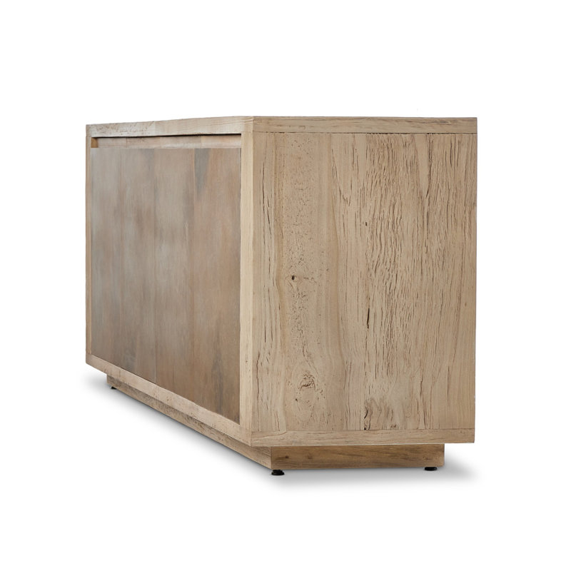 REDONDO Media Console, Bleached Alder
