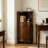 Modern Nut-brown Solid Wood Accent Cabinet