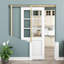 Interior Sliding Pocket Doors Pantry 6 Lite Clear Glass Sliding Door With Hardware & Soft Close-100079929