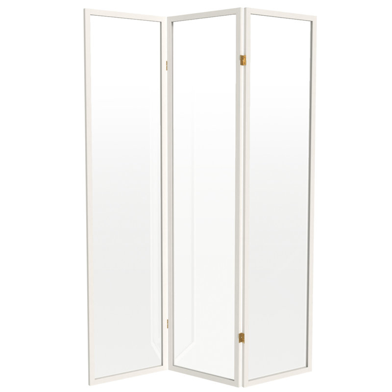 6 Ft. Tall Clear Screen Black 4 Panel, 3, White, 6 ft