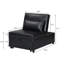 Canapé-lit pliant avec repose-pieds NOIR-1135049406