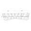Canapé modulaire inclinable rembourré 6 pièces Brana