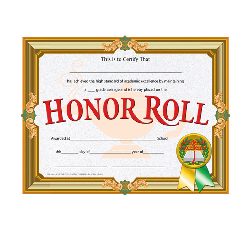 Certificat d'honneur