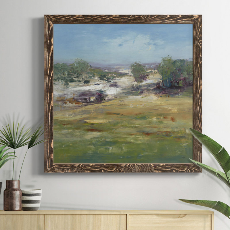 Toile encadrée de qualité supérieure - prête à être accrochée, H 35,5 po x l 35,5 po x P 1,5 po, Encadré de bois de noyer