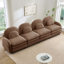 Canapé 4 places en tissu Camel