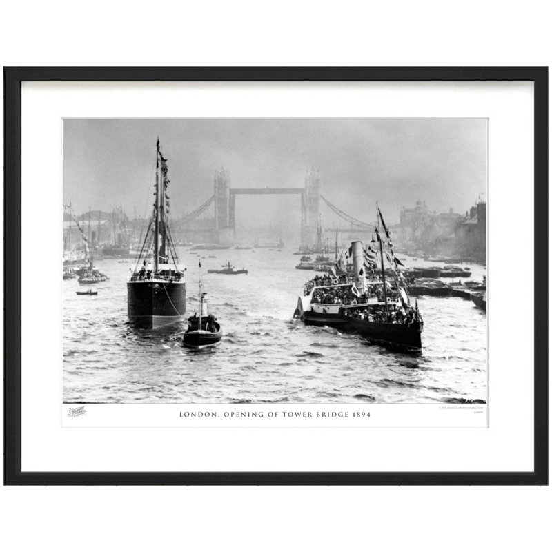 London, Opening Of Tower Bridge 1894 by Francis Frith - Single Picture Frame Print, 60cm H x 80cm W x 2.3cm D