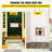Through-The-Door Locking Drop Box, 14.2'' Door Drop Box, Door Slot Mailbox w/1.77'' Chute & Code Lock, Rainproof Steel Mail Catcher for Depositing Mail, Keys, Rents, Checks, Beige