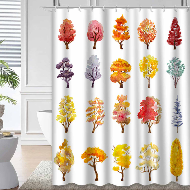 Rideau de douche avec 12 crochets, L 72 po x l 72 po