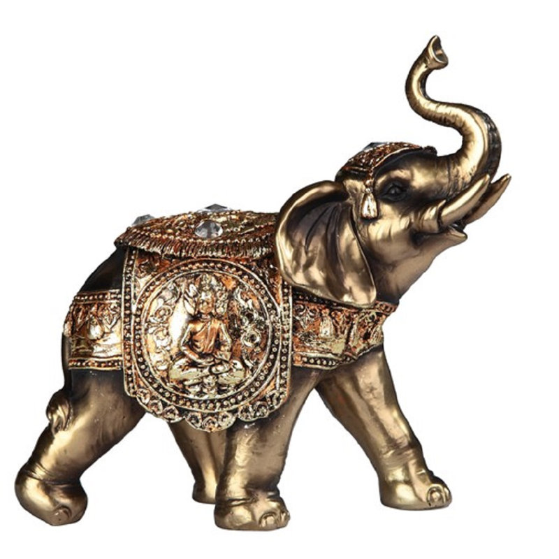 Figurine éléphant thaïlandais avec trompe
