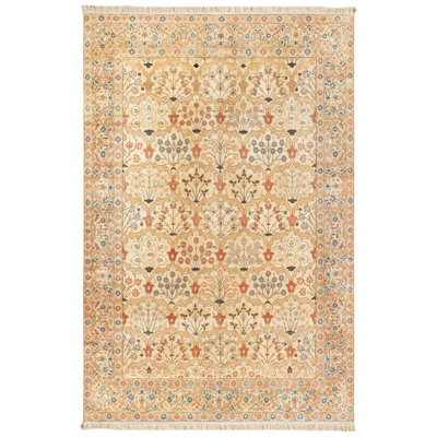 Warm Traditional Botanical Area Rug