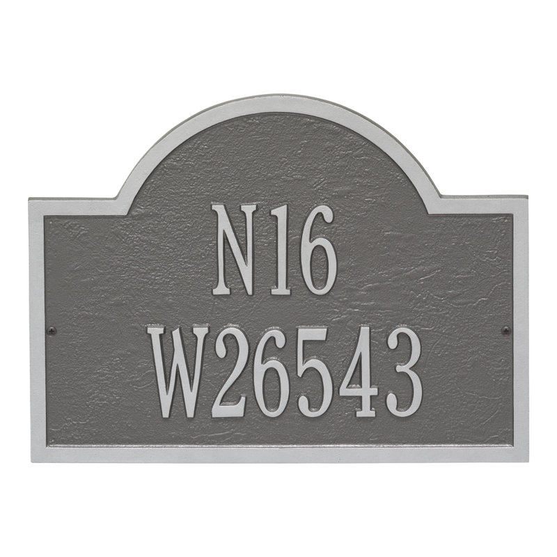 Wisconsin Special 2-Line Wall Address Plaque, Black and Gold, Yes
