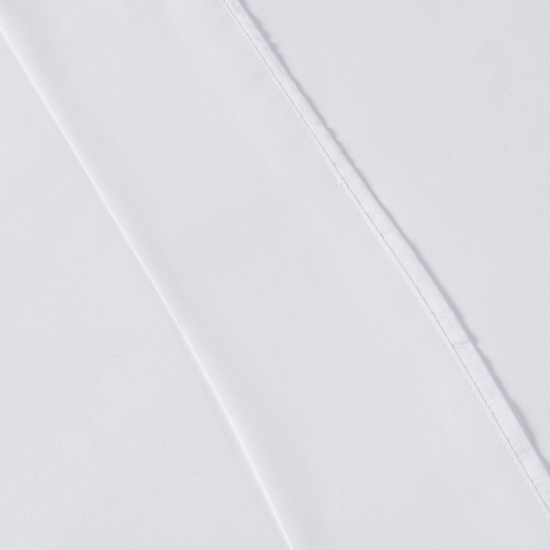 Microfiber Percale Sheet Set, White, King Sheet Set + Fitted Sheet + 2 Pillowcases