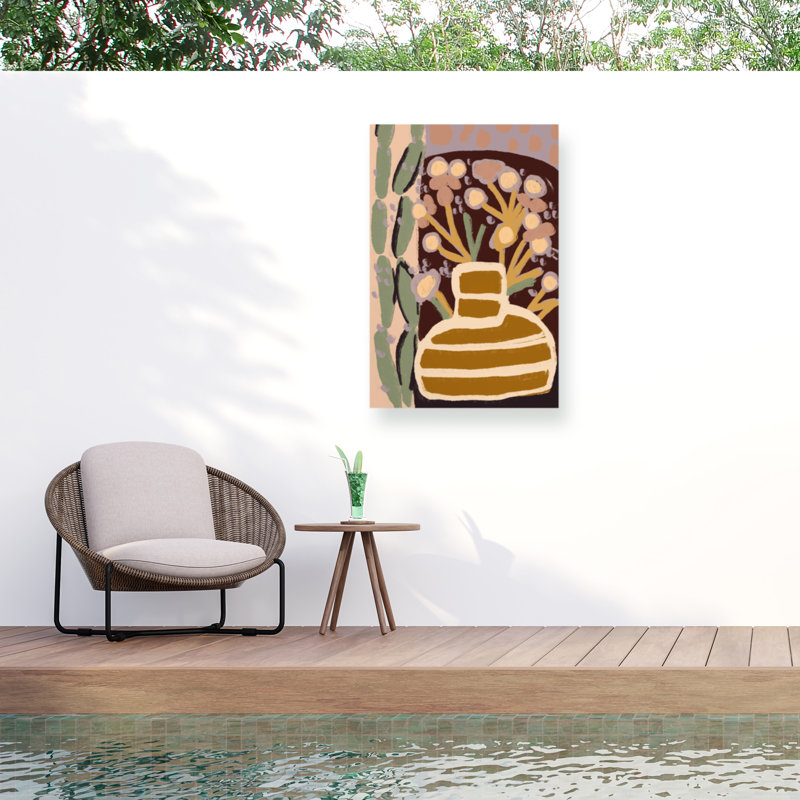 Treechild  Pastel Flower Impression No 1 Outdoor  Canvas, H 12 po x l 19 po