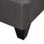 Lit simple contemporain tapissier gris foncé - Plateforme Fade avec tissu d'ameublement