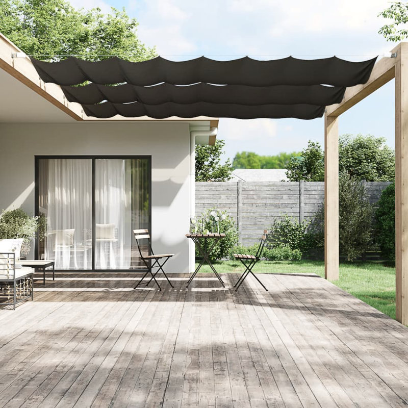 Amandi 4m W x 0.5m D Patio Awning, Black, 420cm W x 60cm D