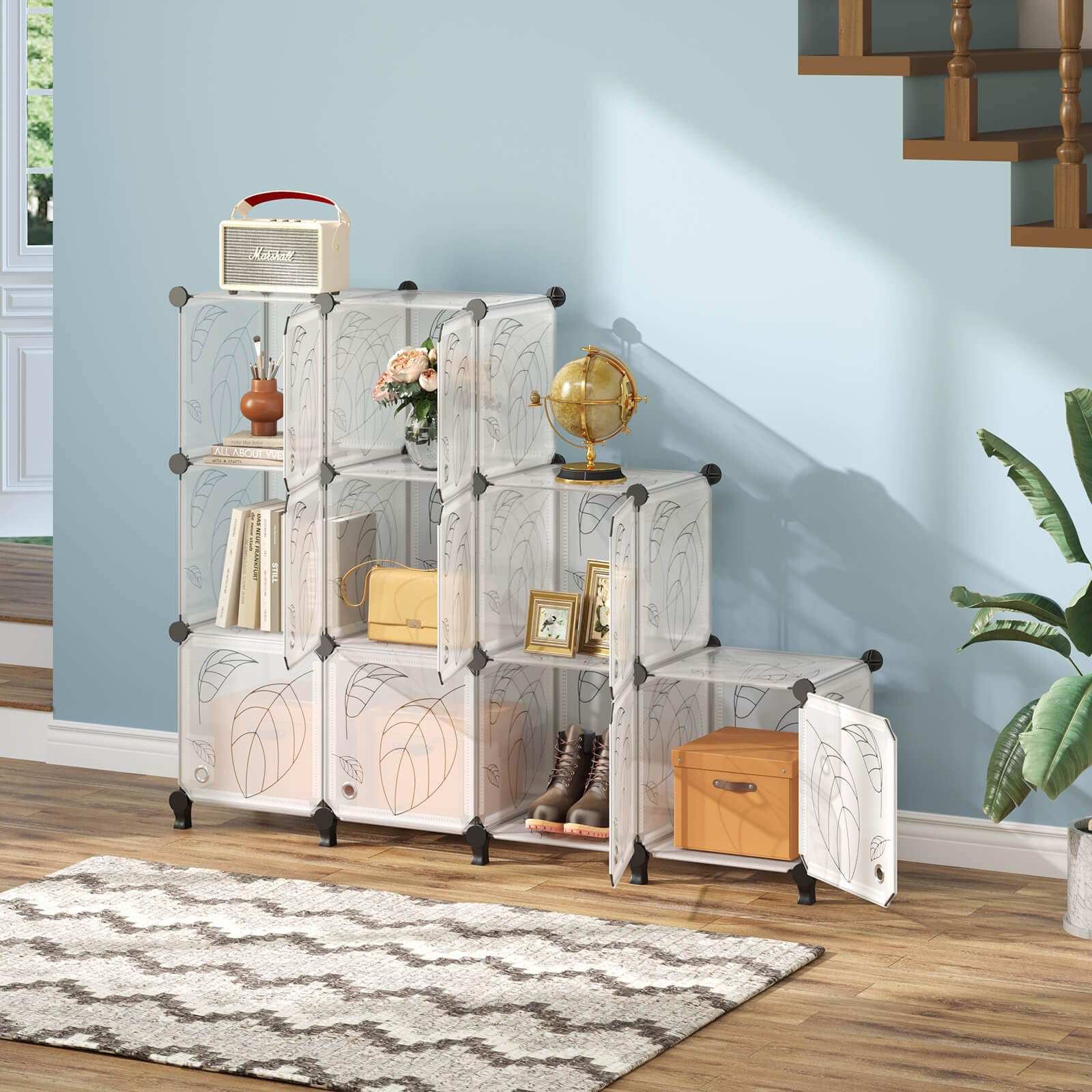 Wrought Studio Closet Organizer, 9 Cube Storage Organizer With Doors ...