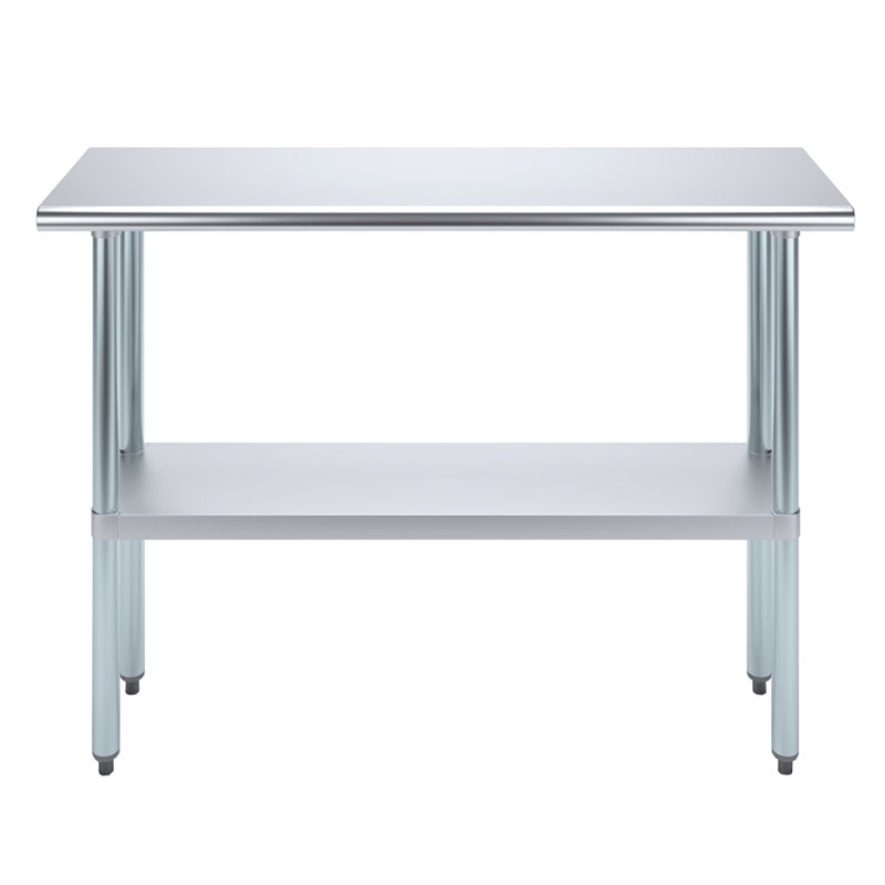 Stainless Steel Top Workbench, 35" H x 48" W x 14" D
