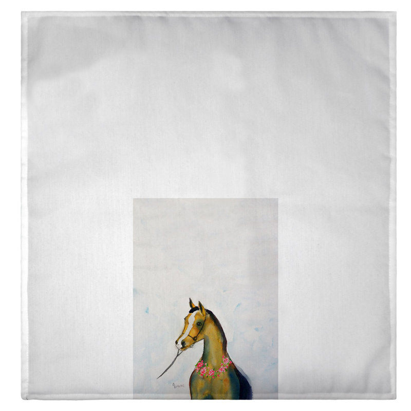 Serviette à main cheval et guirlande Nicoline