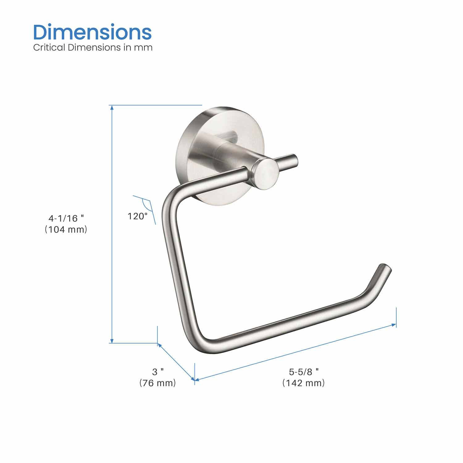 Circular Wall Mount Toilet Paper Holder, Brushed Nickel
