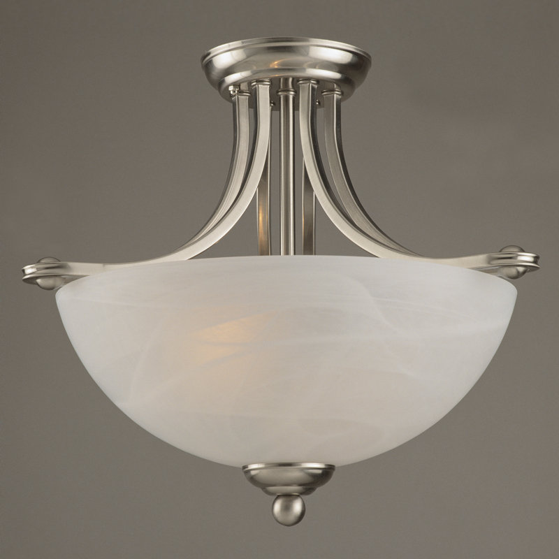 Hillsville Glass Semi Flush Mount