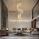 Modern LED K9 Crystal Chandelier Light Fixture W/ Remote Control