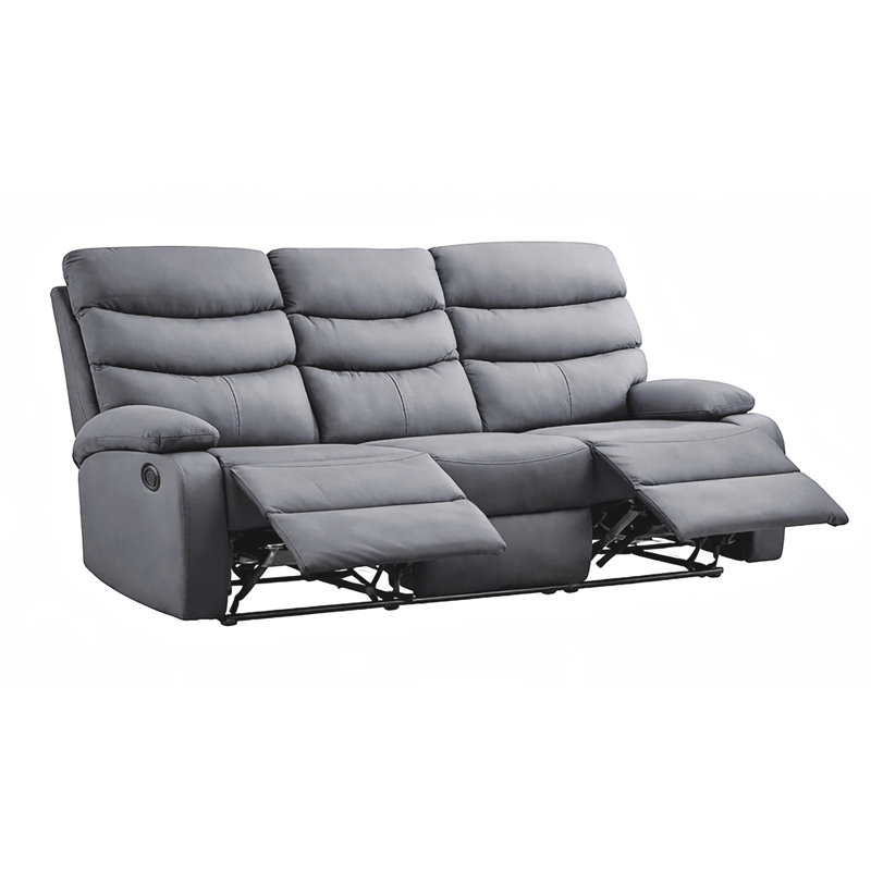 3 Seater Reclining Sofa, Grey, 3
