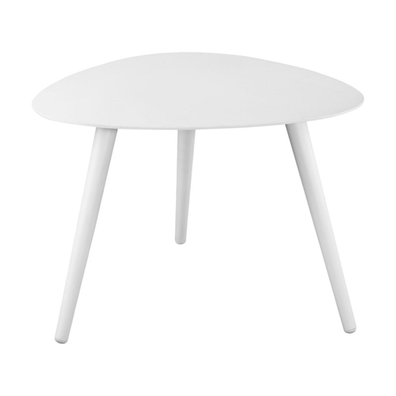  Contemporary 14" White Aluminum End Table