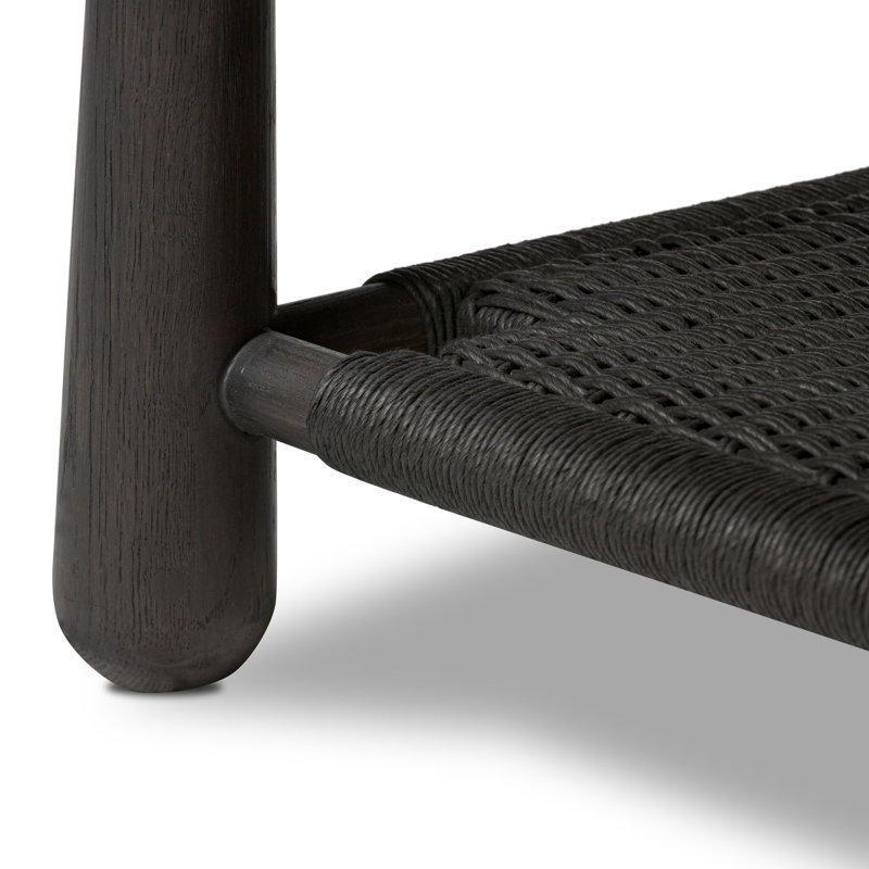 Salvador Coffee Table, Cracked Smoked Black Veneer
