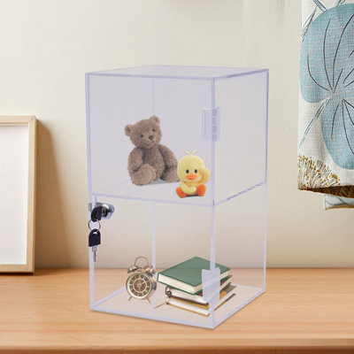 7.87" 2-Tier Acrylic Display Shelf Countertop Storage Stand