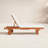 Outdoor Eucalyptus Wood Chaise Lounge , Cushion Included-2103707173-2103707557