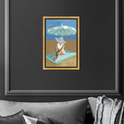 «Fashion and Glam Mint Umbrella Fashion Lifestyle», reproduction d'art sur toile
