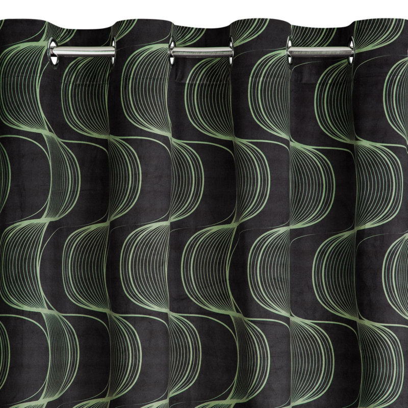 Akaya Eyelet Blackout Curtain, Green