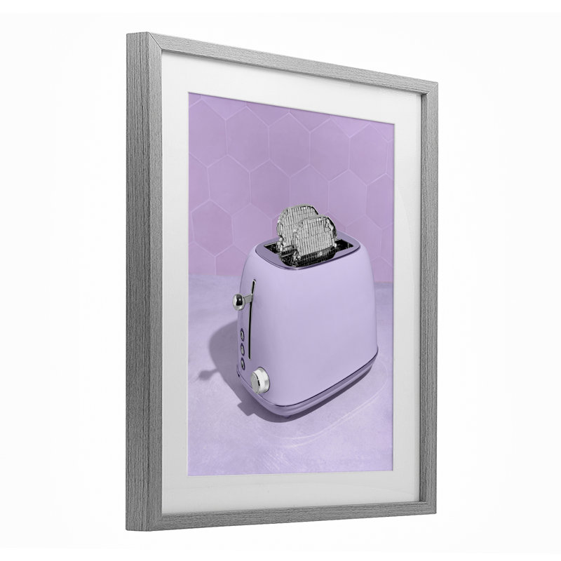 Disco Toast sur mauve, reproduction encadrée sous verre, design par Lish Creative, 16 x 13