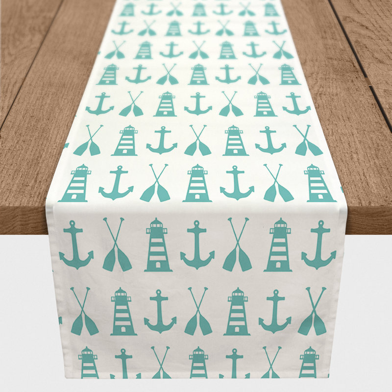 Chemin de table Nautical, Sarcelle, 90 po x 16 po, 25