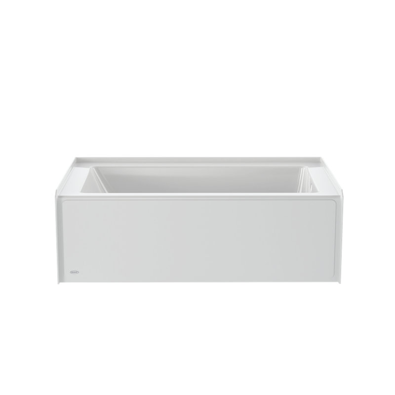 SIGNATURE® Rectangle Flat Front 6036 Skirted Soaking with Access Panel, White, Right, No