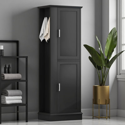 Grande armoire de rangement autoportante pour salle de bain